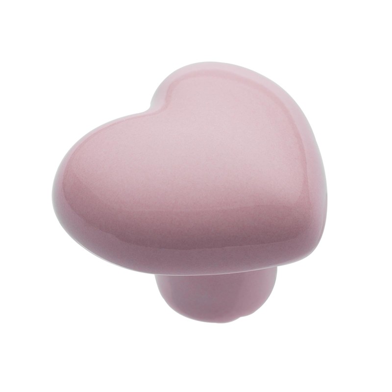 NAKUPENDA Pack of 6 Furniture Knobs Heart Shape Ceramic Cabinet