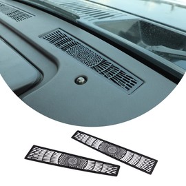 Fgtagtal Dashboard Air Vent Grill Panel Cover Fit for 2003-2007 Hummer H2, Stainless Center Console Air Outlet Anti-Blocking Trim Cover, 2PCS