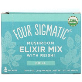 Four Sigmatic Reishi Mushroom Elixir, USDA Organic, chill and sleep, Vegan, Paleo, 20 Count