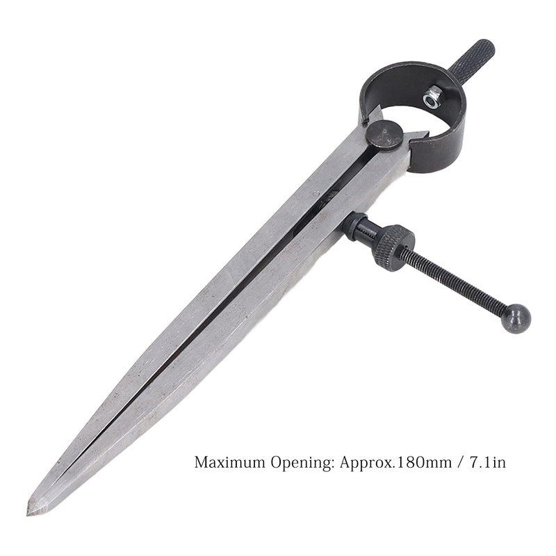 Large pencil marking compass, leather compass with flat quick adjustment