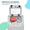 MECCANIXITY IP67 Push Button Box ABS Lock Button E Stop