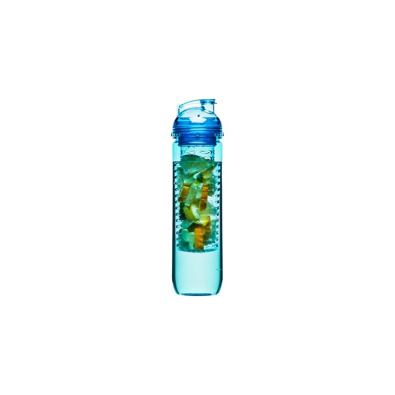 Sagaform Bottle with Fruit Piston, Blue