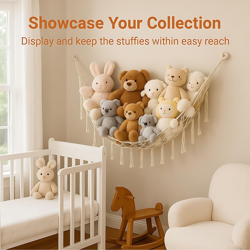 Teddy Hammock, Teddy Storage and Toy Hammock for Stuffed Animals,
