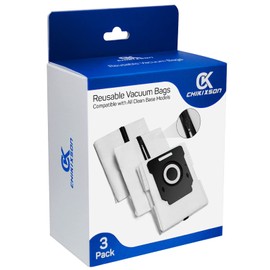 CHIKIXSON Reusable Vacuuma Bags Replacement Compatible with iRobot Roomba i & s & j Series Clean Base Automatic Dirt Disposal, Dust Bags with Zipper(3 Pack)