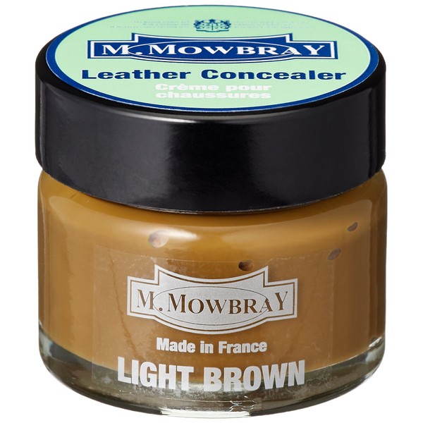 M. Mowbray Cream for Scratch Repair and Complementary Colors, Leather Concealer, Smooth Leather, Leather Products, Leather Shoes, Leather Accessories, Light Brown, 0.5 fl oz (15 ml), brown (light brown)
