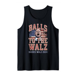Balls To The Walz, Tim Walz For VP, Walz and Harris, Vote 47 Tank Top