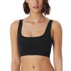 Schiesser Women's Bustier Seamless Casual Seamless Sports Bra, Black_181101