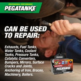 PEGATANKE - Steel 2 Part Epoxy Resin | Professional Cold Weld Adhesive | High Strength Liquid Metal Glue | General Repair & Plastic | High Temperature Epoxy for Cold Welding Waterproof Bonds (1.15 oz)