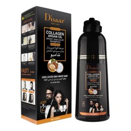 Shampoo Cubre Canas Negro Barba Colágeno Argan