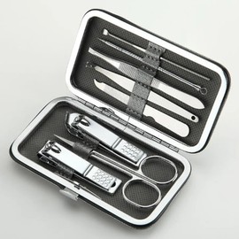 8 types of nail clippers, nail cut, nail clipper set, nail trimmer (silver), toenail clipper / 손톱깎이 8종 네일컷 손톱깎이세트 손톱정리기 (실버) 발톱깎이