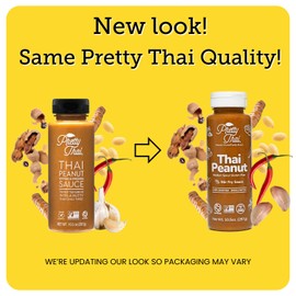 Pretty Thai Peanut Sauce, Gluten Free Certified Non-GMO Vegan Authentic Stir Fry, Dressing, Rice Seasoning, Condiment & Dipping Sauce, 100% Natural