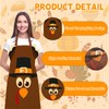 Tkifoda Happy Thanksgiving Aprons with Pockets, Waterproof Fall Aprons for