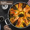 Yeksum Stainless Steel Paella Pan with Lid - 14.5" Honeycomb