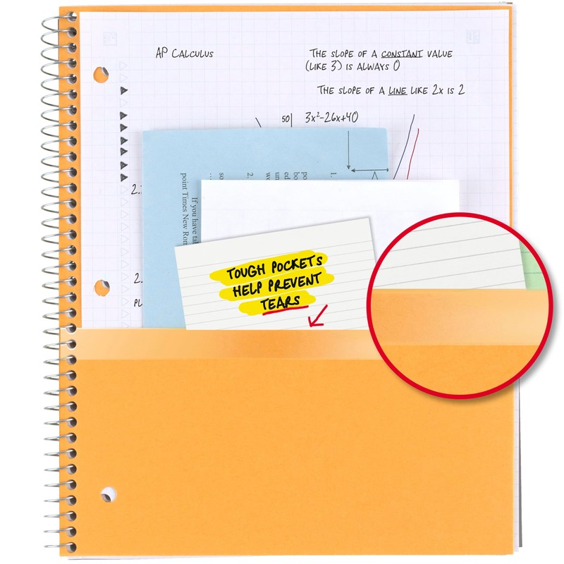 Five Star Spiral Notebook + Study App, 1 Subject, Graph