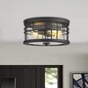 Zeyu Industrial Ceiling Light, Farmhouse Flush Mount Ceiling Light 12