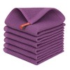 Kitinjoy 100% Cotton Kitchen Dish Cloths, 6 Pack Waffle Weave