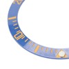 ZJchao Professional Watch Bezels Inserts Replacemnet, Lightweight Blue with Gold