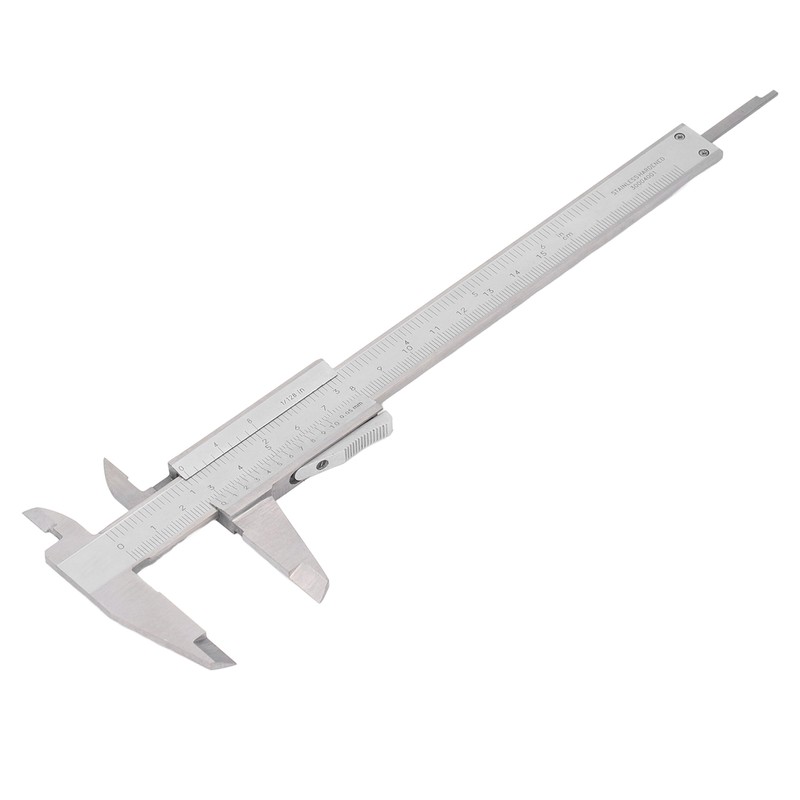 Vernier Caliper 0‑150mm 0‑6in Range 0.05mm 1/128in Resolution Stainless Steel
