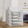 Office File Paper Organizer 7 Tiers for Desk Desktop,White File