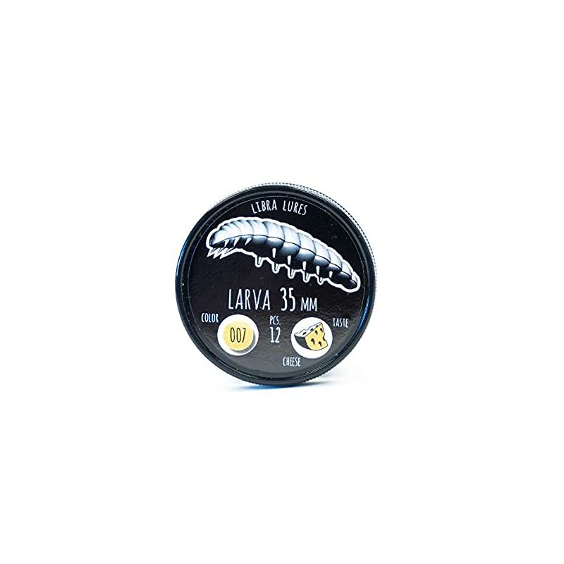 Libra Bait Larva – Yellow – 3.5 cm – Pack