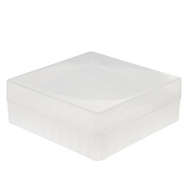 VILLFUL Microcentrifuge Polycarbonate Tube Box, Wells Plastic Box with Lid for Freeze Samples, Robust Box for Microcentrifuge Tubes and Cryo Tubes, Ideal for Laboratory Applications