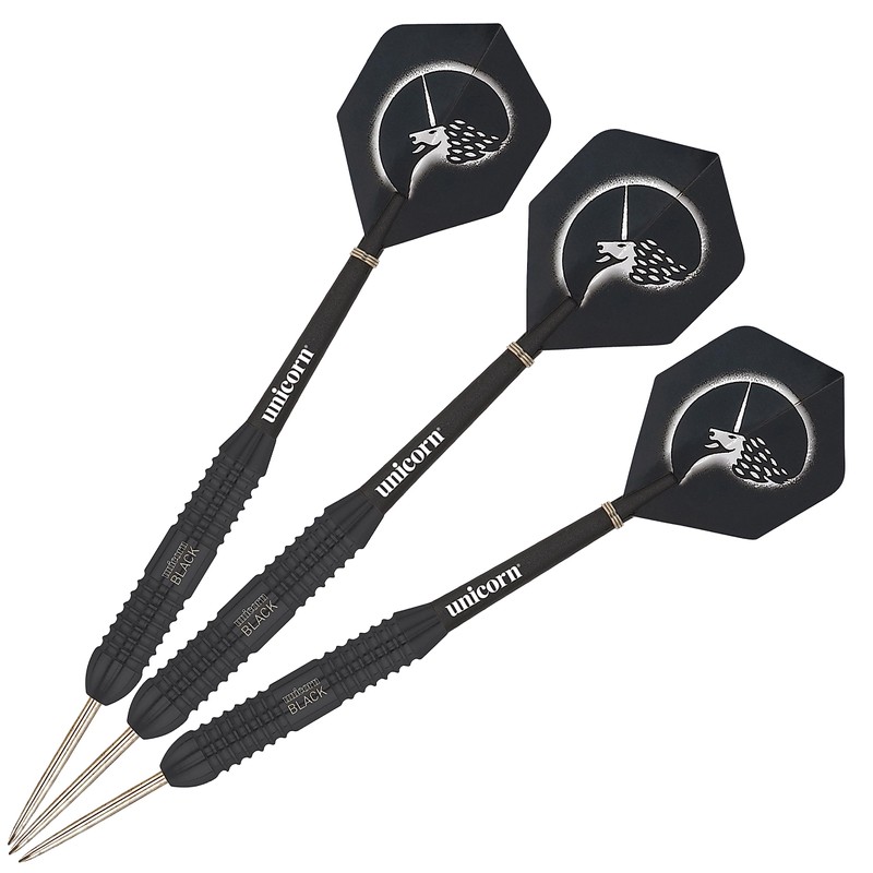 Unicorn Steel Tip Darts Set | Core Plus Black Brass