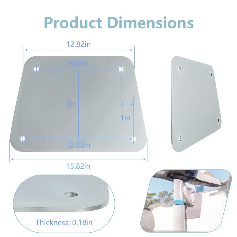 3/16" Outboard Transom Reinforcement Plate - Heavy-Duty Iron Backing Plate