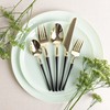 PlasticPro 20 Count Gold and Black Plastic Tea Spoons Premium