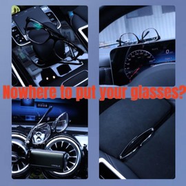 KAELTHAS Sunglass Holder for Car Visor, Metal Classic US Flag (Black)