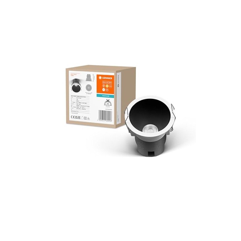 Ledvance Spot Twist recessed downlight, black, 5 W, 400 lm,