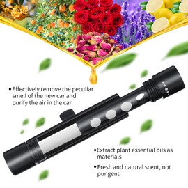 2 Pieces Car Air Freshener Car Diffuser Vent Clips Cylindrical Essential Oil Car Freshener Vent Clip with 10 Refill Sticks for Car Office Kitchen Bathroom Pet House