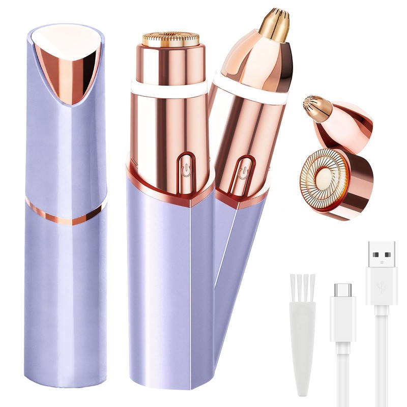 Depiladora Facial Mujer 2 en 1, Afeitadora Electrica Mujer con