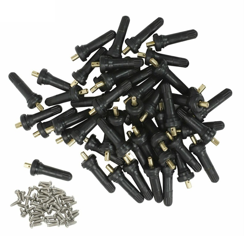 50Pcs TPMS 20008 Rubber Snap-in Valve Stems Tire Valve Stem