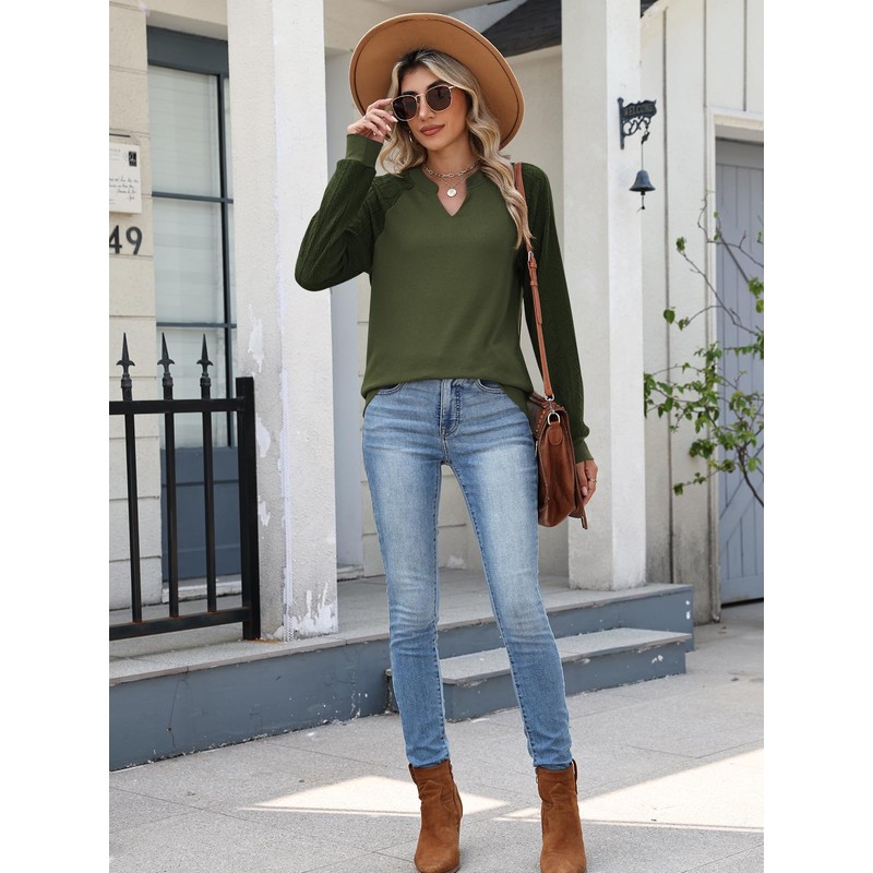 Poetsky Oversized Sweatshirts for Women Notch Neck Loose Fit Cute