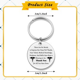Jielahua 12PCS Doctor Appreciation Keychain Unique Gift for Doctor Men Women Keyring Gifts for Medical Students Thank You Appreciation Souvenir Keyring Graduation Present Retirement Birthday Present