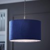 MiniSun | Small Modern Navy Blue Velvet Drum Light Shade