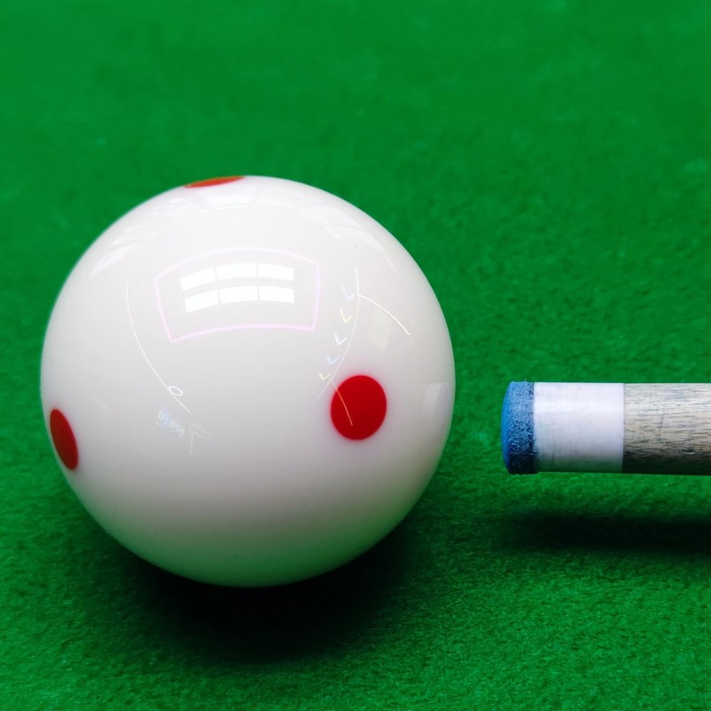Red Dot Pool Cue Ball with Gloves 2.25 Inch Billiard