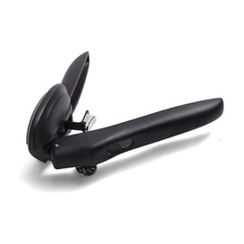 Swing-A-Way Locking Can Opener with Sharp Blade, Manual Hand Held, 2-in-1 Can and Bottle Opener, Made of Steel, Easy Turn Knob, Basic Kitchen Essentials (Black)