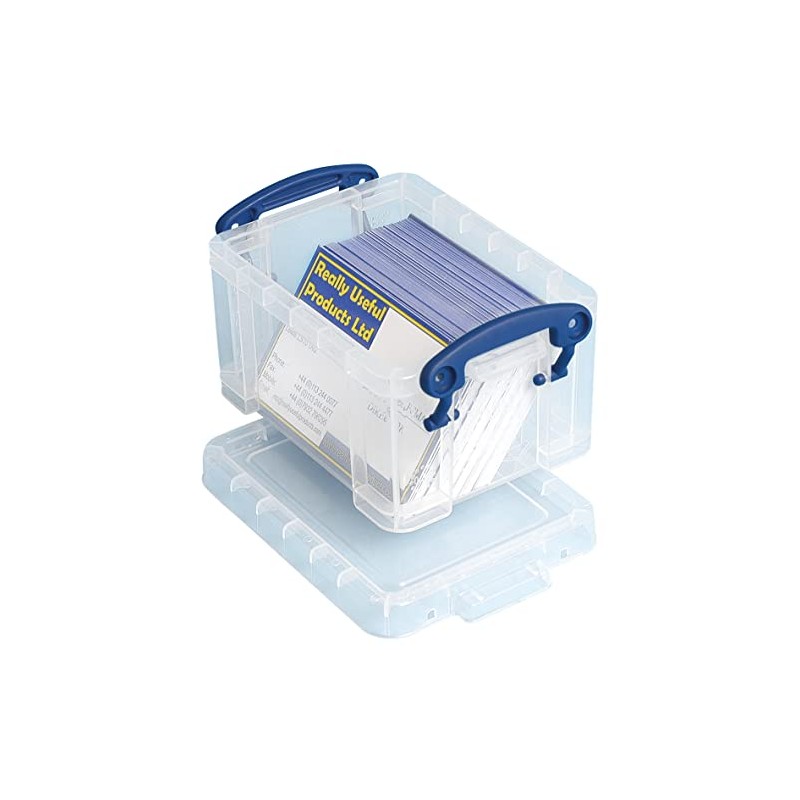 Really Useful Plastic Storage Box 0.3 Litre Clear (Pack of