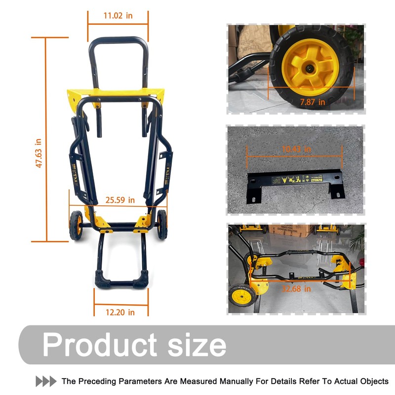 Gabasinover, Rolling Table Saw Stand Compatible with DEWALT's DWE7490X、DWE7491RS、DWE7499GD、D7480、DW745 ,