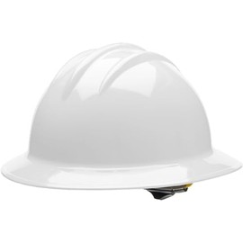 Bullard 3-Rib C34 Full Brim Safety Hard Hat with Spacious Shell, 6-Point Ratchet Suspension, and Cotton Brow Pad