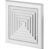 WALL CEILING GRILL for 100mm duct. Plastic white, 4 directions