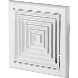 WALL CEILING GRILL for 100mm duct. Plastic white, 4 directions air flow(TS3)