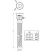 SANEI (サンエイ) Sink Drain Hose, Cuttable, Plug-in Type, 3m PH62-861-3