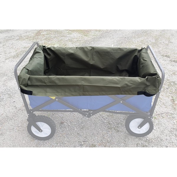 UpBloom Wagon Liner & Cover. Patent Pending - Heavy Duty Water Resistant Repellent Distressed Fabric with Easy Unloading Handles. Fits Most Utility Carts/Collapsible Wagons/Wheelbarrow Styles (Medium)