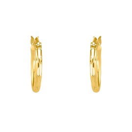 s.Oliver 2034240 Women's Hoop Earrings 925 Sterling Silver 1.6 cm Gold Comes in Jewellery Gift Box, Sterling Silver