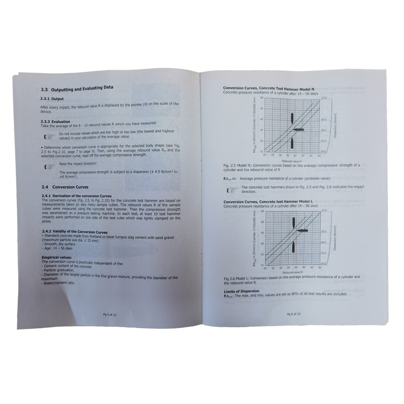 GLTL Professional Rebound Hammer - Concrete Strength Tester with 10-60