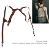 Universal Leather Camera Shoulder Strap Adjustable Belt DSLR Camera Double