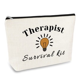 Therapist Gifts Makeup Bag Psychology Therapist Appreciation Gifts Travel Cosmetic Bag Zipper Pouch Birthday Retirement Present for Psychology Psychologist School Counselor Women Graduation Present