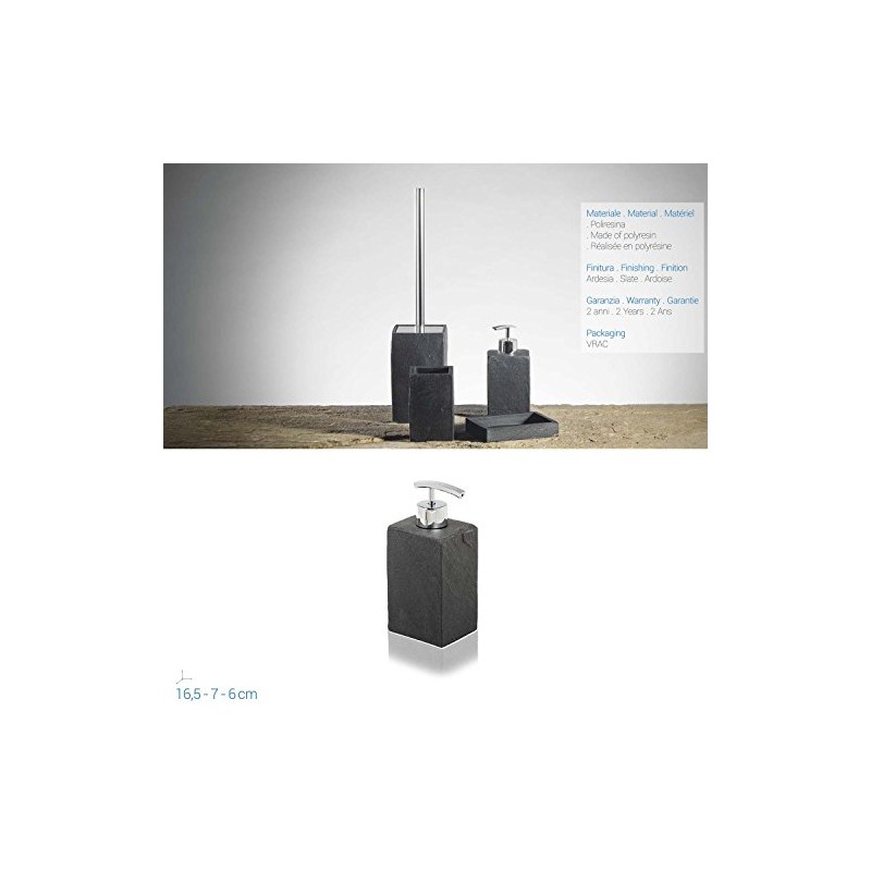 Metaform Soap dispenser for support col. Slate polyresin mod. Syl